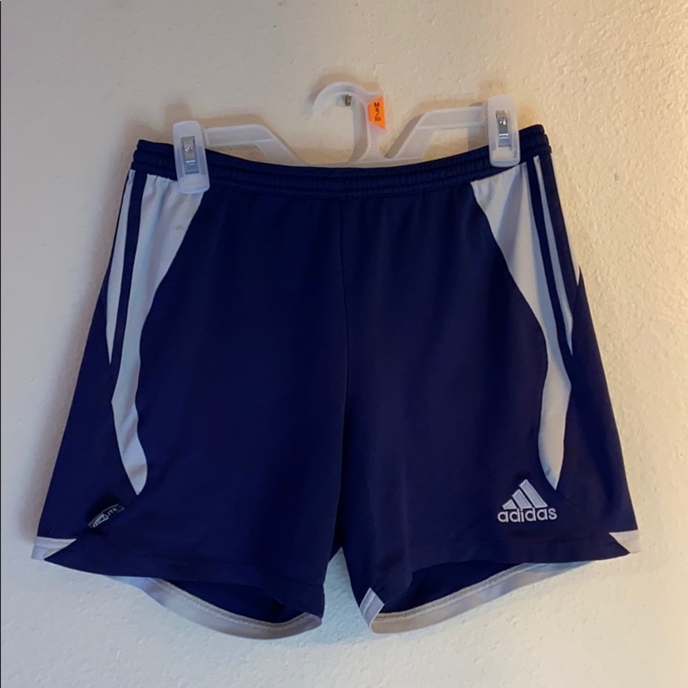 Adidas Climalite Shorts - Navy & White - Size S